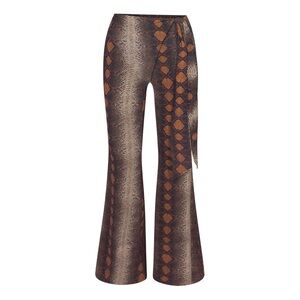 Skims snake print wrap pants